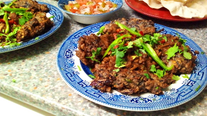 Red Cabbage Vada & Gurkha style Dal Gosht