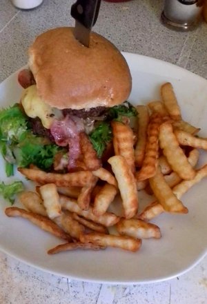 Hand pressed BLT burger  with Cheese