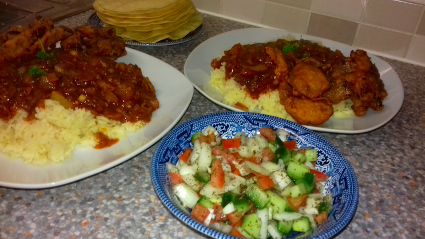 Freezer Curry! (Oh and pretty good Onion Bhaji) 