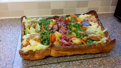 Gammon Hock in a giant Yorkshire Pudding