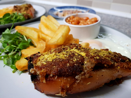 Hazelnut encrusted Pork Chops recipe, eat well on universal credit