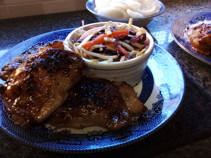 Miso Caramel Chicken Thighs