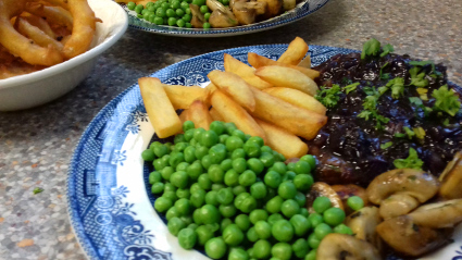 Steak with Red Wine Sauce